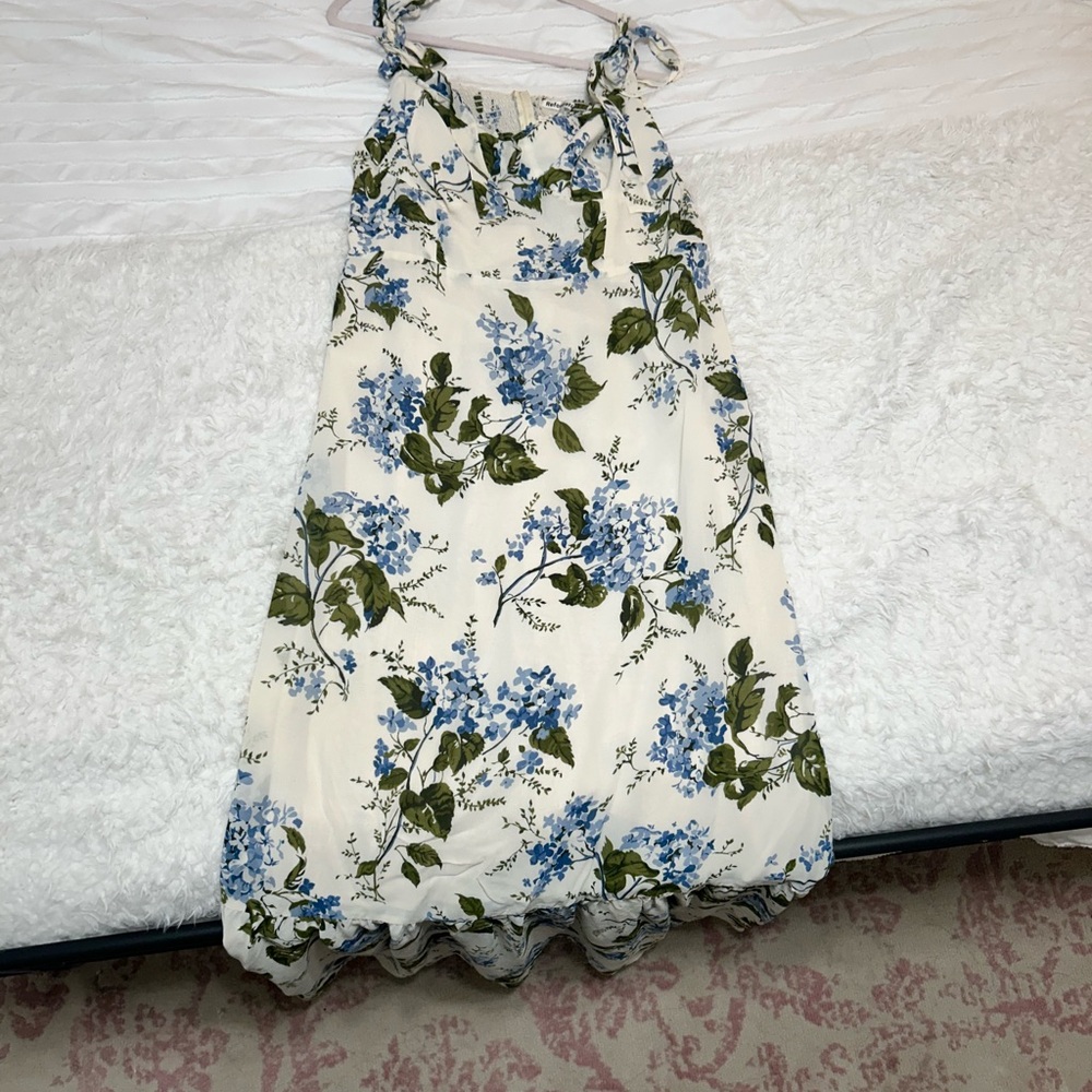 Reformation Dress in Blue and Green Floral